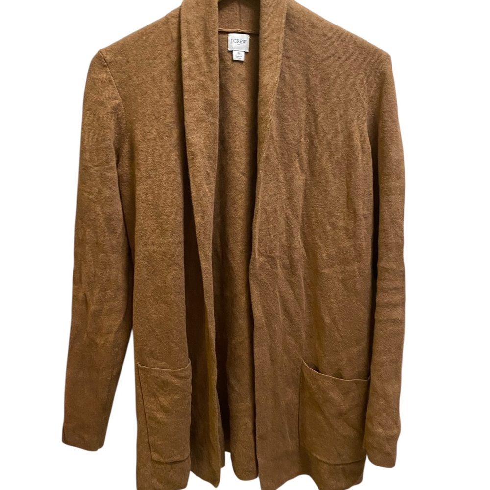 J. Crew Factory Chelsea Camel Tan Boyfriend Sweater Blazer Style BA866 Size S - Picture 6 of 11